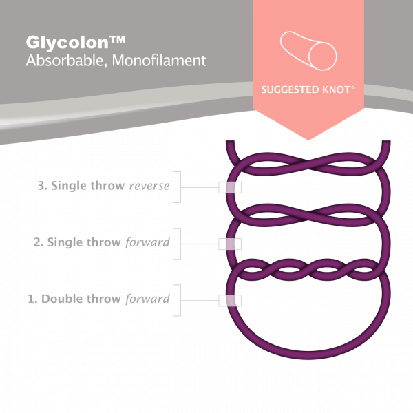 ⁦GLYCOLON® absorb monofilament suture Violet⁩ – תמונה ⁦2⁩